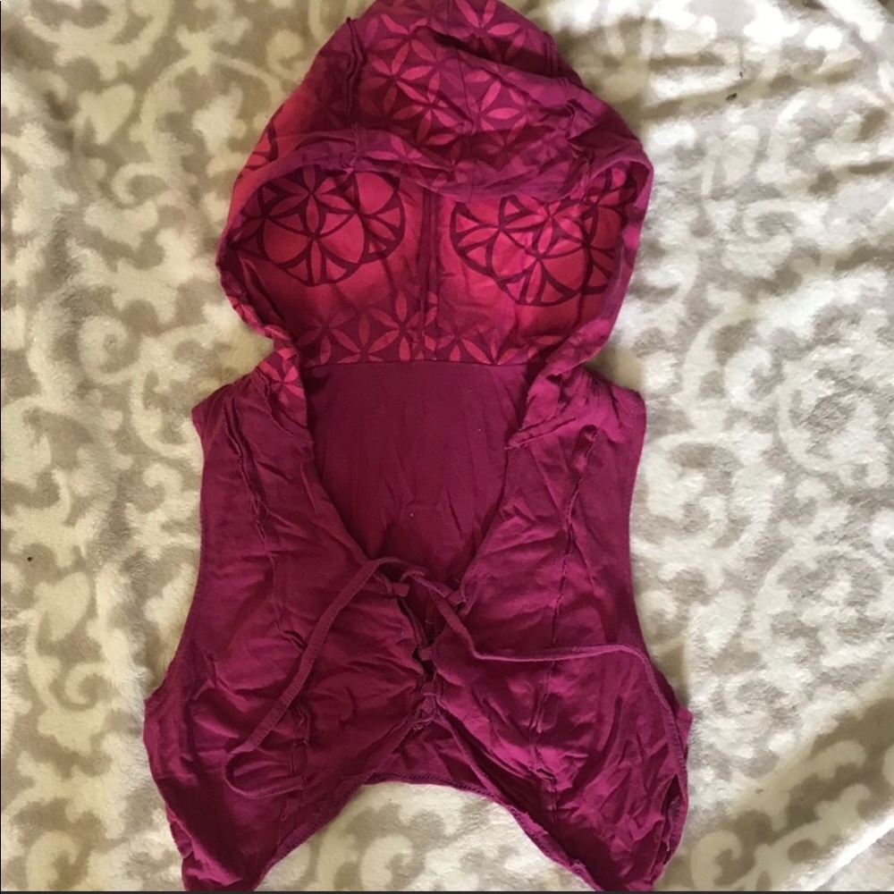 Festival Hippie Sacred Geometry hooded crop top